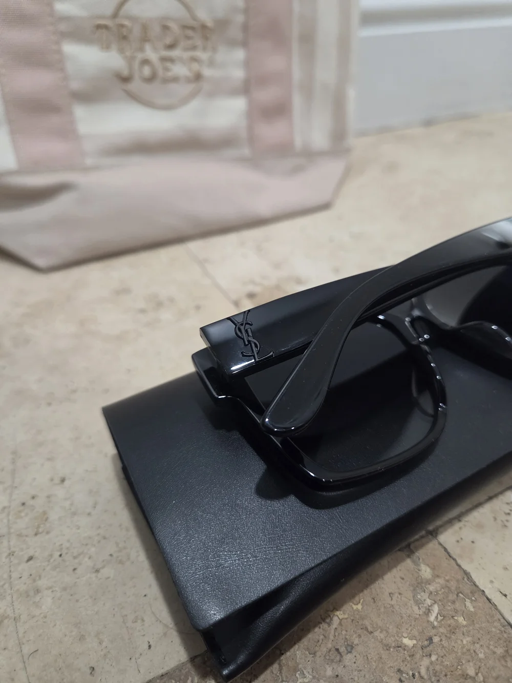 Saint Laurent Black  Sunglasses -56mm Square Sunglasses - Authentic